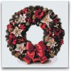 Vymalujsisam.sk Maľovanie podľa čísiel - Červený vianočný veniec Veľkosť: 50x50cm, Rám: Bez rámu, iba zrolované plátno