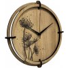 SENTOP Moderné drevené hodiny Púpava | Zlatý dub 4727 HDF0586-GOLD-OAK analógové