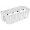 Prosperplast Truhlík na zábradlie CROWN biely 58cm