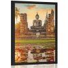 Plagát socha Budhu v parku Sukhothai