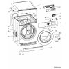 Dveře pračky se sušičkou Whirlpool WWDC9716 - kompletní C00505509