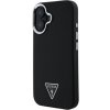 Obal Guess PU Grained Triangle Logo Apple iPhone 16 GUHMP16SPGTSPSK Black