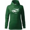 Still Plays With Planes - Mikina dámská Cape s kapucí - XL ( Fľaškovozelená )