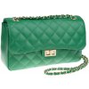 NovaKabelka.sk Eliana Verde Chiaro kožená talianska crossbody kabelka zelená