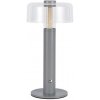 V-Tac | LED Stmievateľná dobíjacia stolná lampa LED/1W/5V 3000K 1800 mAh šedá | VT1331