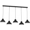 Luminex | Luster na lanku SVEN 5xE27/15W/230V čierna | LU9096