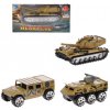 Vozidlo vojenské obrnené auto 1:64 7cm kovové 3 druhy
