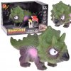 Interaktívna gumená figúrka Dinosaurus Triceratops + zvuk