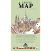 Praktická mapa centra Prahy s 69 ilustracemi historických památek zelená