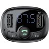 FM vysielač / transmitter BASEUS S-09A + nabíjačka do auta 2x USB + Bluetooth 4.2 handsfree - čierny