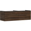 Hansgrohe Xelu Q Umývadlová skrinka, 50x156x55 cm, 2 zásuvky, tmavý orech/chróm 54073000-HG