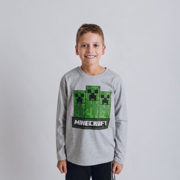 Minecraft tričko Grey