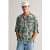 Gant košeľa rel viscose Hawaii print SS shirt modrá