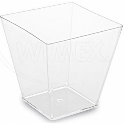 Wimex Fingerfood pohárik (PS) hranatý číry 59 x 59 x 54 mm 100ml (50 ks)