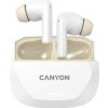 Slúchadlá Canyon Hexagon 7, TWS ANC+ENC Wireless Charge (CNS-TWS7WB) biela/béžová