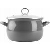 Sivý smaltovaný Hrniec HELENA 3L Silesia Smalt Plyn Indukcia tradičný