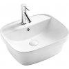 Hopa STAMPO Umývadlo zápustné keramické 49,5x43x17,5cm s prepadom, otvor pre batériu Biela