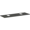 Hansgrohe Xelu Q Doska pod umývadlo 156x55 cm, 2 výrezy, matná sivá 54126910-HG