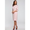 Stylove Dámske midi šaty Estrineve S242 púdrová ružová XL