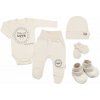Baby Nellys Súpravička do pôrodnice 5D Made with love béžová, cappuccino Baby Nellys Veľ. 52
