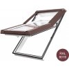 SKYLIGHT Strešné okno plastové | 66x118 cm (660x1180 mm) | biele s HNEDÝM oplechováním