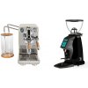 ECM Puristika PID, cream, olive + Rocket Espresso SPLUGA, black