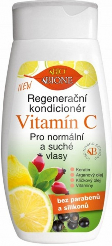 Bione Cosmetics Regeneračný šampón s vitamínom C pre normálne a suché vlasy 260 ml