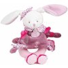Doudou Plyšová hrkálka zajačik 19 cm