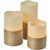 Voskové sviečky sada 3x1LED IP20 3xAAA diaľkové ovládanie vintage