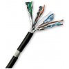 DATACOM S/FTP drát CAT7 PE,Fca 100m, plášť černý OUTDOOR 12171