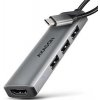 AXAGON HMC-H3A, USB 5Gbps hub, 3x USB-A, HDMI 4k/30Hz, kábel USB-C 15cm