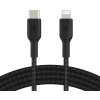 Belkin USB-C kabel s lightning konektorem, 1m, černý - odolný