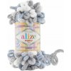Alize Puffy Color 6629 Svetlo sivá, modrá, biela