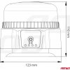 amio Bezdrôtové výstražné LED svietidlo s diaľkovým ovládaním R65 R10 12/24V 03932