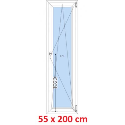 Soft Plastové okno 55x200 cm, otváravé a sklopné