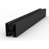 Čierny hliníkový profil pre šesťuholníkovú skrutku 4400 mm
