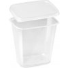 Wimex Miska, PP hranatá priehľadná 500ml + viečko