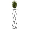 HowHomely Stojan na kvety LOFT DD0425 100 x 24 cm čierna