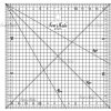Donwei Rastrové pravítko na patchwork 15x15cm 1515 čierne