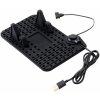 Compass Držiak telefónu s podložkou a káblom micro USB, čierna