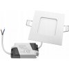 Stropné zapustené svietidlo Bowi 3 W s integrovaným LED zdrojom 8,9 cm biele
