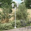 ZÁHRADNÁ LAMPA S 2 TIENIDLAMI E27 BIELA 220CM HLINÍKOVÁ