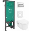 Súprava WC misa s pomaly sa sklápajúcim sedadlom Hansgrohe EluPura Original S 60288450, podomietková konštrukcia Hansgrohe iFrame universal 01022180, 66001000