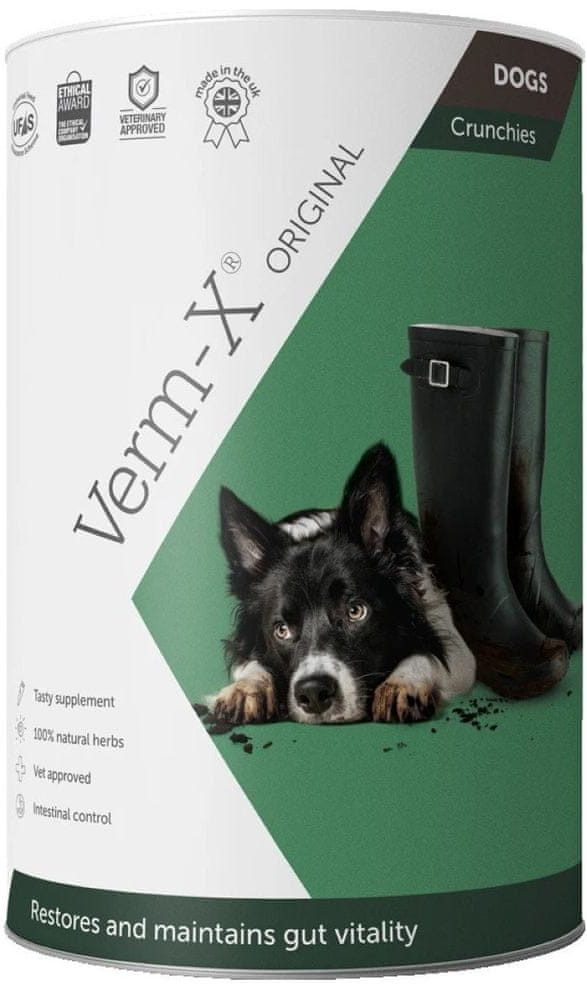 Verm X Prírodné granule proti črevným parazitom pre psov 325 g
