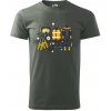 Potápačské vybavenie - Klasické pánske tričko vyššej gramáže - 3XL ( Tm. bridlica (šedozelená) )