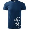 Bicykel na výšku - Klasické pánske tričko vyššej gramáže - S ( Polnočná modrá )