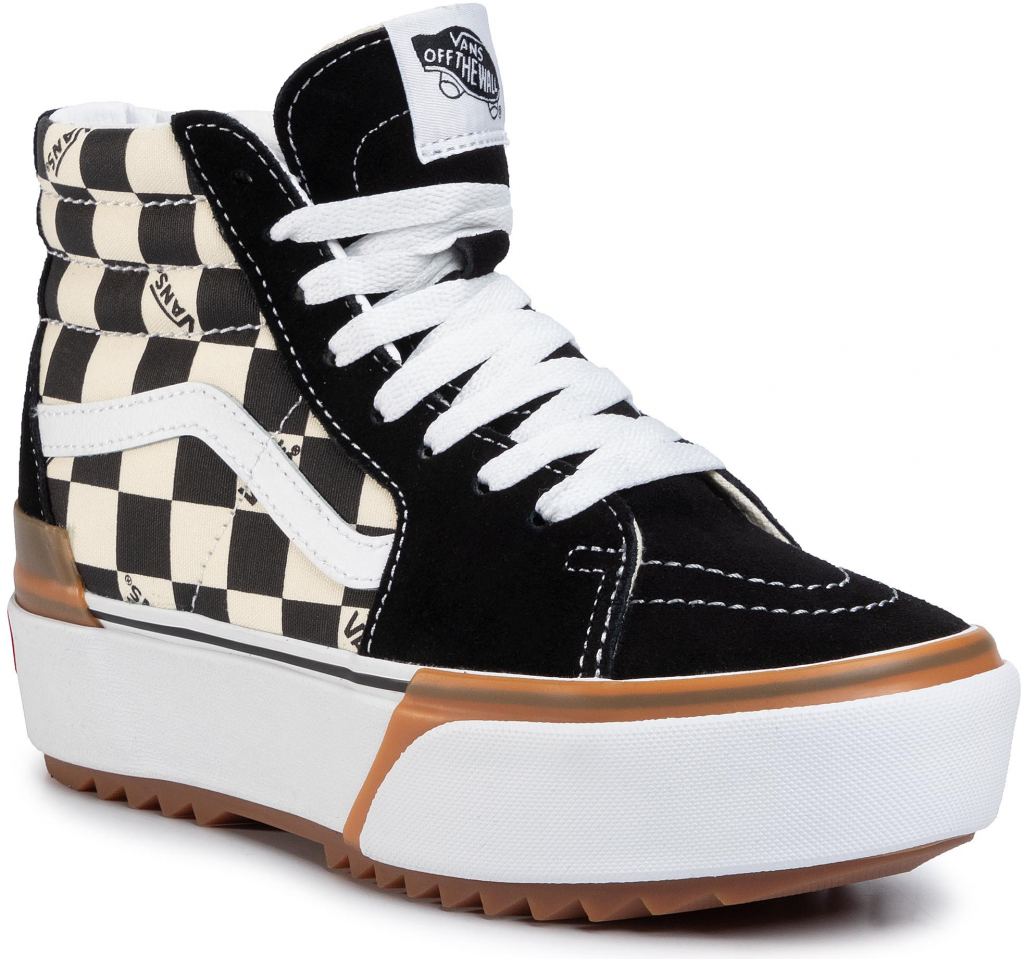 Vans SK8 Hi Stacked Checkerboard Multi True White