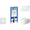 Geberit Duofix Modul na závesné WC s tlačidlom Sigma01, alpská biela + Duravit ME by Starck - WC a doska, Rimless, SoftClose 111.300.00.5 NM1