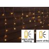 TRACON CHRIOSW5WW, LED vianočný žiariaci svietiaci záves cencúľ, IP44,blikajúca teplá biela+svietiaca teplá biela, 5+5M