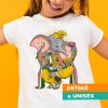 Tričko s potlačou Slonik Detský / Unisex Biela XL